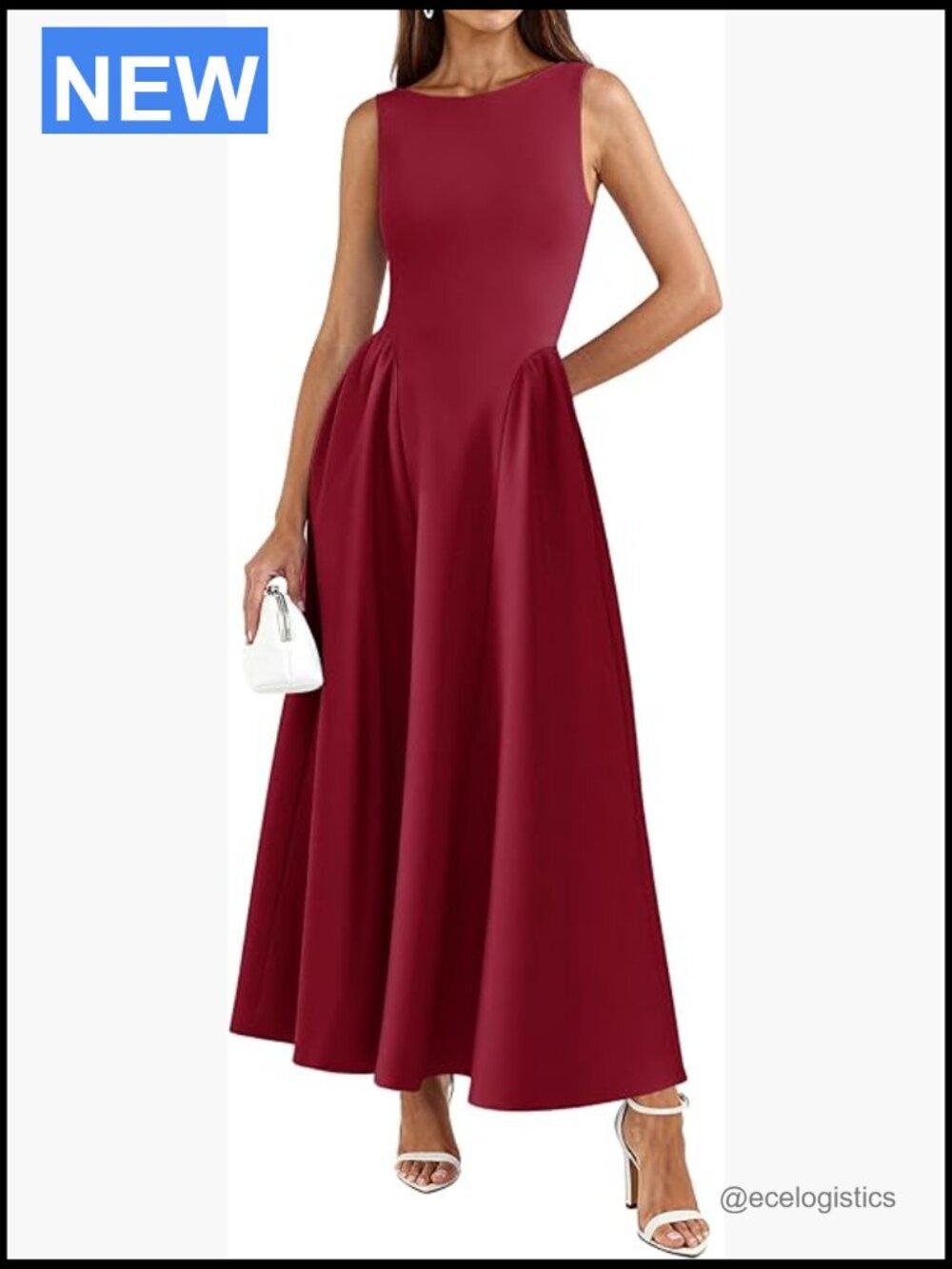 Sleeveless A-Line Maxi Dress Tank Formal Wedding Guest